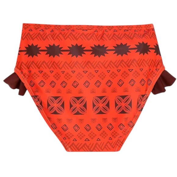 Disney Store Girls Moana Deluxe Two-Piece Swim Set (L) - Picture 6 of 6